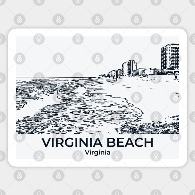 Virginia Beach - Virginia Magnet by Lakeric